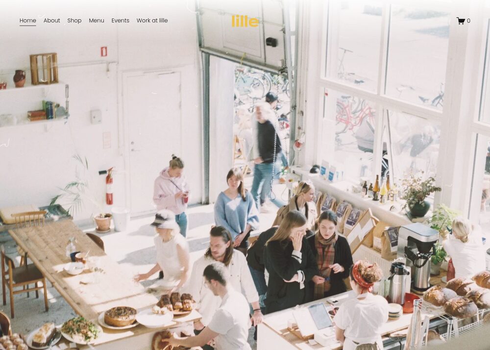 Ảnh chụp trang chủ một website tiệm bánh